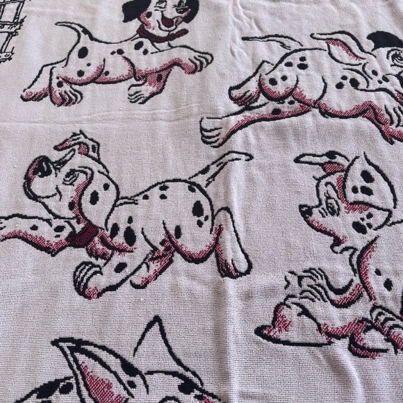 Disney Vintage 101 Dalmatians Tapestry Blanket / Area Rug 46” X 67” Baby Nursery - Picture 5 of 5